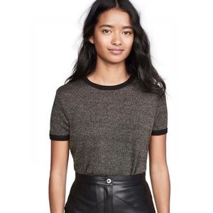 RTA GOLD METALLIC SHORT SLEEVE TOP